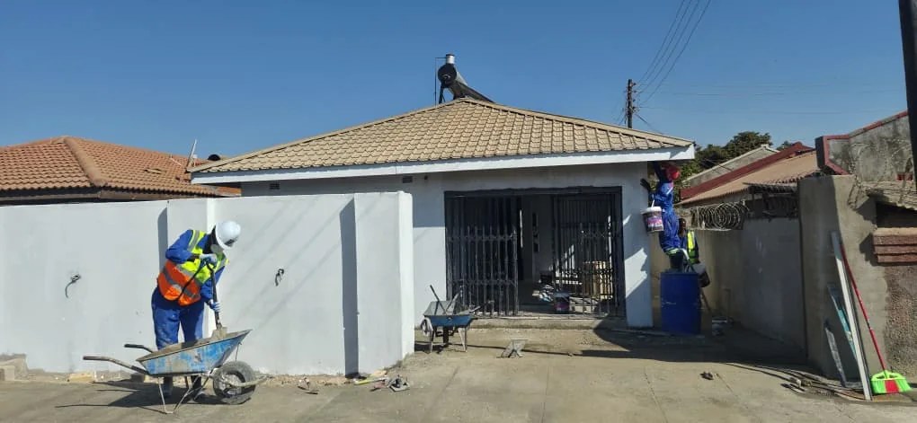 Residential exterior finishing and plastering works in Harare